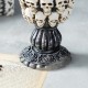 Glitzhome 100mm 7.25''H Halloween Resin Stacked Skull Waterglobe