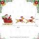 Glitzhome 90.5"L Christmas 2D Fabric Dog with Santa Sleigh Lighted Outdoor Decor with 220 Warm White LED Lights