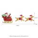 Glitzhome 90.5"L Christmas 2D Fabric Dog with Santa Sleigh Lighted Outdoor Decor with 220 Warm White LED Lights