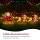 Glitzhome 90.5"L Christmas 2D Fabric Dog with Santa Sleigh Lighted Outdoor Decor with 220 Warm White LED Lights