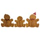 Glitzhome S/3 Lighted Christmas 2D Fabric Gingerbread Family Outdoor Decor with Colorful Bulbs and 260 Warm White LED Lights