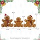 Glitzhome S/3 Lighted Christmas 2D Fabric Gingerbread Family Outdoor Decor with Colorful Bulbs and 260 Warm White LED Lights
