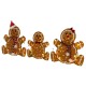 Glitzhome S/3 Lighted Christmas 2D Fabric Gingerbread Family Outdoor Decor with Colorful Bulbs and 260 Warm White LED Lights