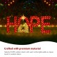 Glitzhome S/4 Lighted Christmas  2D Fabric Nativity HOPE Outdoor Decor with 240 Warm White Lights