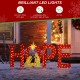 Glitzhome S/4 Lighted Christmas  2D Fabric Nativity HOPE Outdoor Decor with 240 Warm White Lights