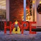 Glitzhome S/4 Lighted Christmas  2D Fabric Nativity HOPE Outdoor Decor with 240 Warm White Lights