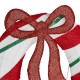 Glitzhome S/3 Lighted Christmas 2.5D Fabric Peppermint JOY Outdoor Décor with 160 Warm White LED Lights (KD)