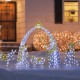 Glitzhome S/11 Lighted Christmas 2D Iridescent Fabric Nativity Scene Outdoor Decor with 590 White Lights