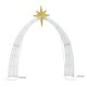 Glitzhome S/11 Lighted Christmas 2D Iridescent Fabric Nativity Scene Outdoor Decor with 590 White Lights
