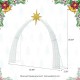 Glitzhome S/11 Lighted Christmas 2D Iridescent Fabric Nativity Scene Outdoor Decor with 590 White Lights