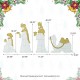 Glitzhome S/11 Lighted Christmas 2D Iridescent Fabric Nativity Scene Outdoor Decor with 590 White Lights