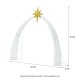 Glitzhome S/11 Lighted Christmas 2D Iridescent Fabric Nativity Scene Outdoor Decor with 590 White Lights