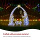 Glitzhome S/11 Lighted Christmas 2D Iridescent Fabric Nativity Scene Outdoor Decor with 590 White Lights
