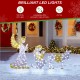 Glitzhome S/11 Lighted Christmas 2D Iridescent Fabric Nativity Scene Outdoor Decor with 590 White Lights