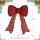 Glitzhome 35.75"H Lighted Christmas 3D Fabric Bow with Colorful Bulbs Outdoor Decor with 95 Warm White LED Lights