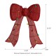 Glitzhome 35.75"H Lighted Christmas 3D Fabric Bow with Colorful Bulbs Outdoor Decor with 95 Warm White LED Lights