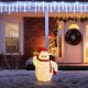 Glitzhome 42"H Lighted Christmas 3D Fabric Yeti Outdoor Décor with 130 Warm White LED Lights (KD)