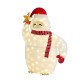 Glitzhome 42"H Lighted Christmas 3D Fabric Yeti Outdoor Décor with 130 Warm White LED Lights (KD)