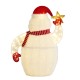 Glitzhome 42"H Lighted Christmas 3D Fabric Yeti Outdoor Décor with 130 Warm White LED Lights (KD)