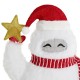 Glitzhome 42"H Lighted Christmas 3D Fabric Yeti Outdoor Décor with 130 Warm White LED Lights (KD)