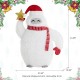 Glitzhome 42"H Lighted Christmas 3D Fabric Yeti Outdoor Décor with 130 Warm White LED Lights (KD)