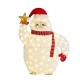 Glitzhome 42"H Lighted Christmas 3D Fabric Yeti Outdoor Décor with 130 Warm White LED Lights (KD)