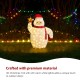 Glitzhome 42"H Lighted Christmas 3D Fabric Yeti Outdoor Décor with 130 Warm White LED Lights (KD)