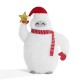 Glitzhome 42"H Lighted Christmas 3D Fabric Yeti Outdoor Décor with 130 Warm White LED Lights (KD)