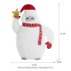 Glitzhome 42"H Lighted Christmas 3D Fabric Yeti Outdoor Décor with 130 Warm White LED Lights (KD)
