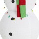Glitzhome 94.5"H Lighted Christmas 3D Foldable Fabric Snowman Outdoor Décor with Colorful Bulbs and 430 Warm White LED Lights