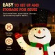 Glitzhome 94.5"H Lighted Christmas 3D Foldable Fabric Snowman Outdoor Décor with Colorful Bulbs and 430 Warm White LED Lights