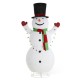 Glitzhome 94.5"H Lighted Christmas 3D Foldable Fabric Snowman Outdoor Décor with Colorful Bulbs and 430 Warm White LED Lights