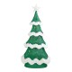 Glitzhome 74.50"H Lighted 3D Mesh Christmas Tree with Colorful Bulbs and 261 Green LED Lights (KD)