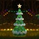 Glitzhome 74.50"H Lighted 3D Mesh Christmas Tree with Colorful Bulbs and 261 Green LED Lights (KD)