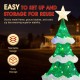Glitzhome 74.50"H Lighted 3D Mesh Christmas Tree with Colorful Bulbs and 261 Green LED Lights (KD)