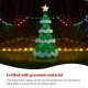 Glitzhome 74.50"H Lighted 3D Mesh Christmas Tree with Colorful Bulbs and 261 Green LED Lights (KD)