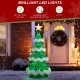 Glitzhome 74.50"H Lighted 3D Mesh Christmas Tree with Colorful Bulbs and 261 Green LED Lights (KD)