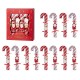 Glitzhome 12PK 1.25''D X 10.00''H Christmas Candy Cane Party Cracker with Gift Contents