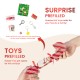 Glitzhome 12PK 1.25''D X 10.00''H Christmas Candy Cane Party Cracker with Gift Contents