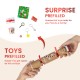 Glitzhome 8PK 2.00''D X 12.00''H Christmas Gingerbread Man Party Cracker with Gift Contents