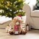 Glitzhome 15.25"L Christmas Fabric Highland Cow