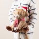 Glitzhome 15.25"L Christmas Fabric Highland Cow