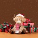 Glitzhome 15.25"L Christmas Fabric Highland Cow