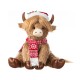 Glitzhome 15.25"L Christmas Fabric Highland Cow