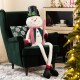Glitzhome 60"H Christmas Oversized Fabric Snowman With Dangle Legs