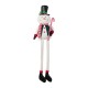 Glitzhome 60"H Christmas Oversized Fabric Snowman With Dangle Legs