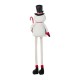 Glitzhome 60"H Christmas Oversized Fabric Snowman With Dangle Legs