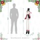 Glitzhome 60"H Christmas Oversized Fabric Snowman With Dangle Legs