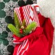 Glitzhome 60"H Christmas Oversized Fabric Santa With Dangle Legs