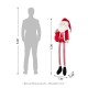 Glitzhome 60"H Christmas Oversized Fabric Santa With Dangle Legs